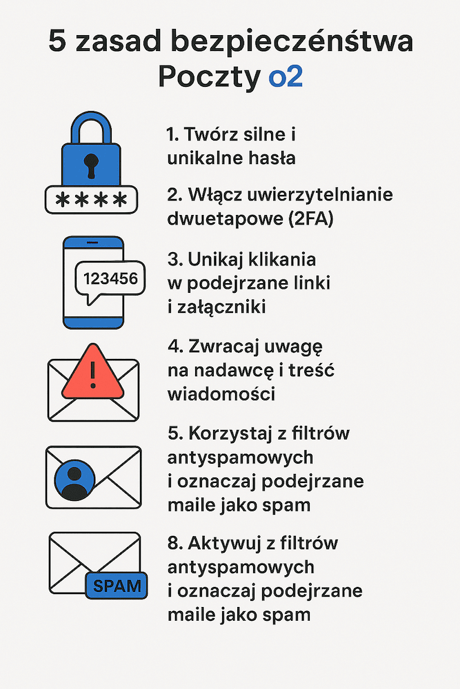 5 zasad bezpiecznego korzystania z poczty o2 