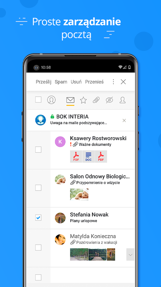 poczta interia - logowanie przez aplikację 