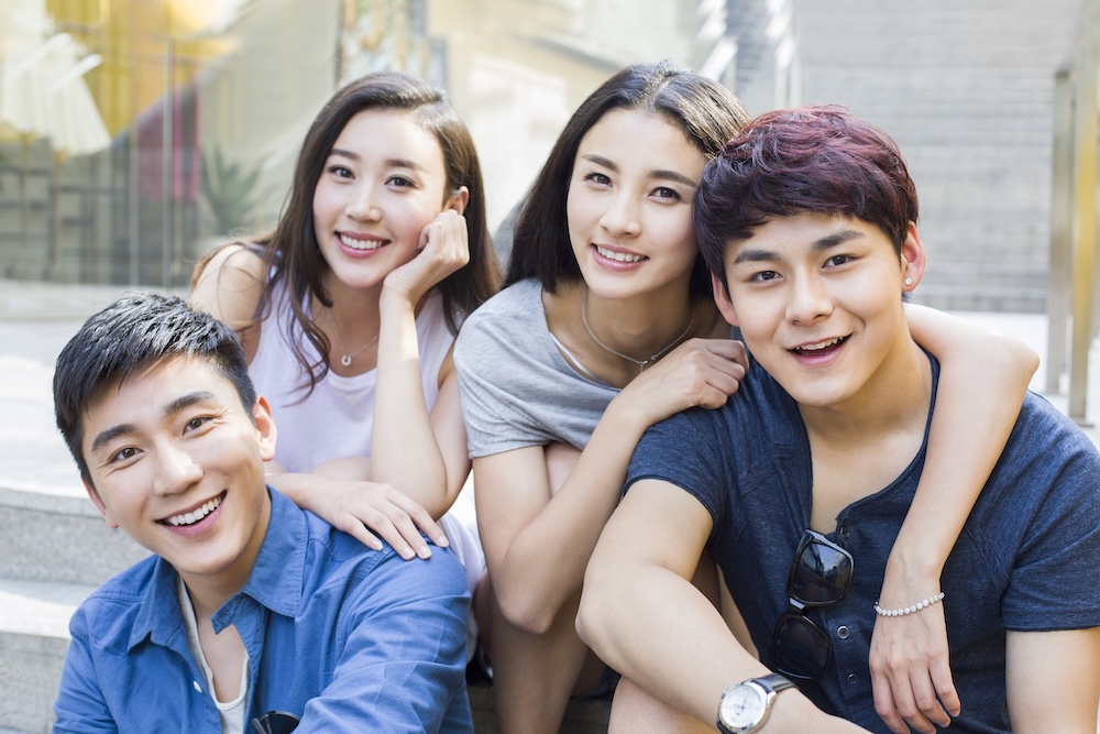 młodzi Koreańczycy - przyjaciele 
