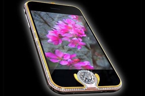 najdroższy telefon świata - iPhone 3G z diamentem najdroższy telefon świata - iPhone 3G King’s Button
