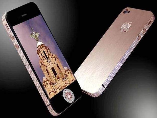 najdroższy telefon świata - iPhone 4 z różowymi diamentami najdroższy telefon świata - iPhone 4 Diamond Rose Edition