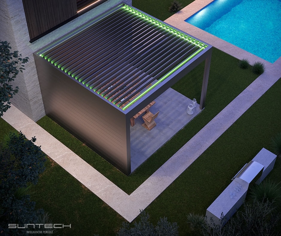 nowoczesna altana w ogrodzie