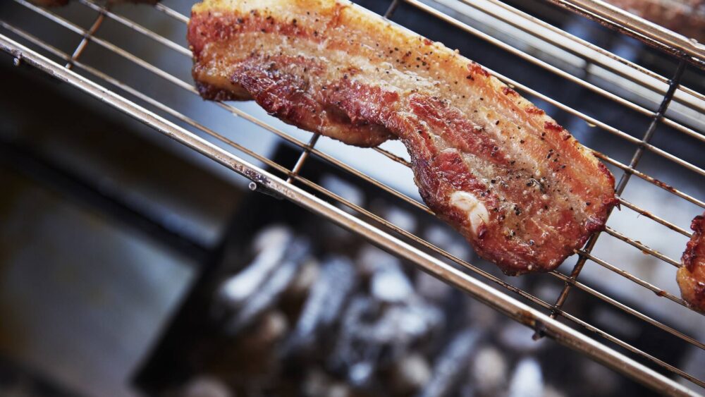 boczek na grillu