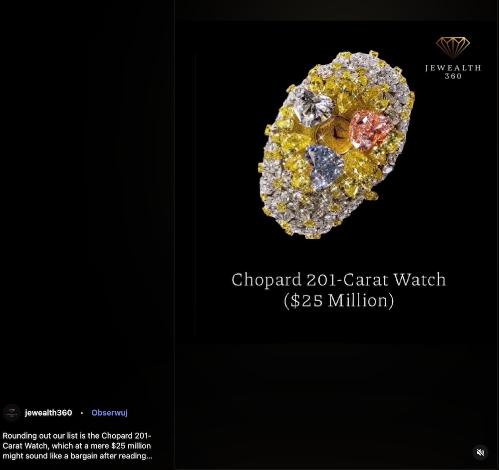 najdroższe zegarki świata z kolorowych diamentów najdroższe zegarki świata - Chopard 201-Carat Watch